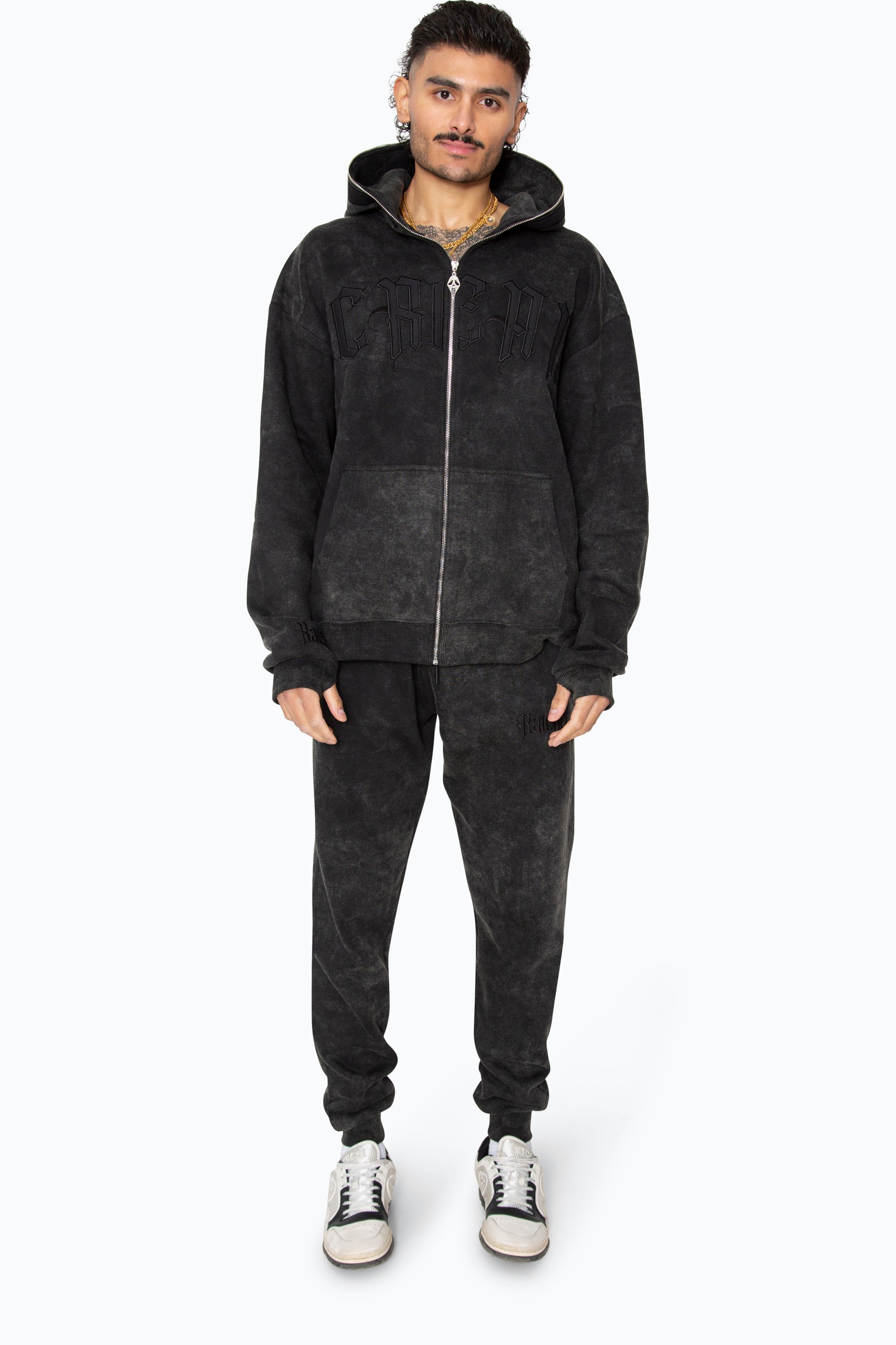Acid Scream Oversized Full Zip Hoodie