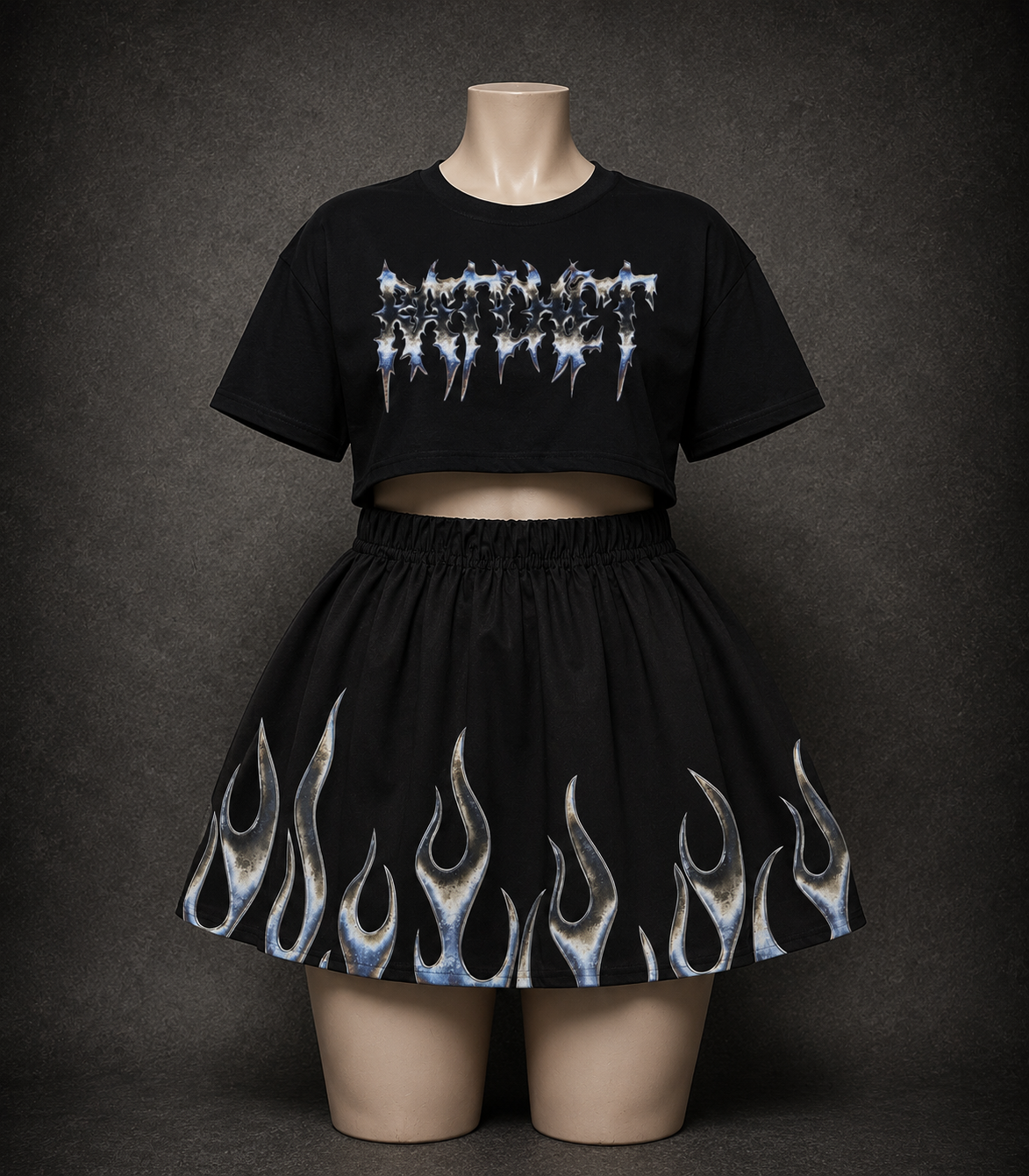 Chrome Flame Skirt & T