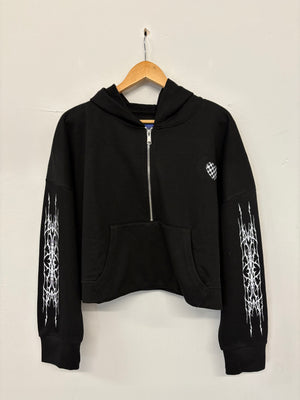 SALE HOOD CROP BLACK  EMO IN EMOTIONAL L/XL