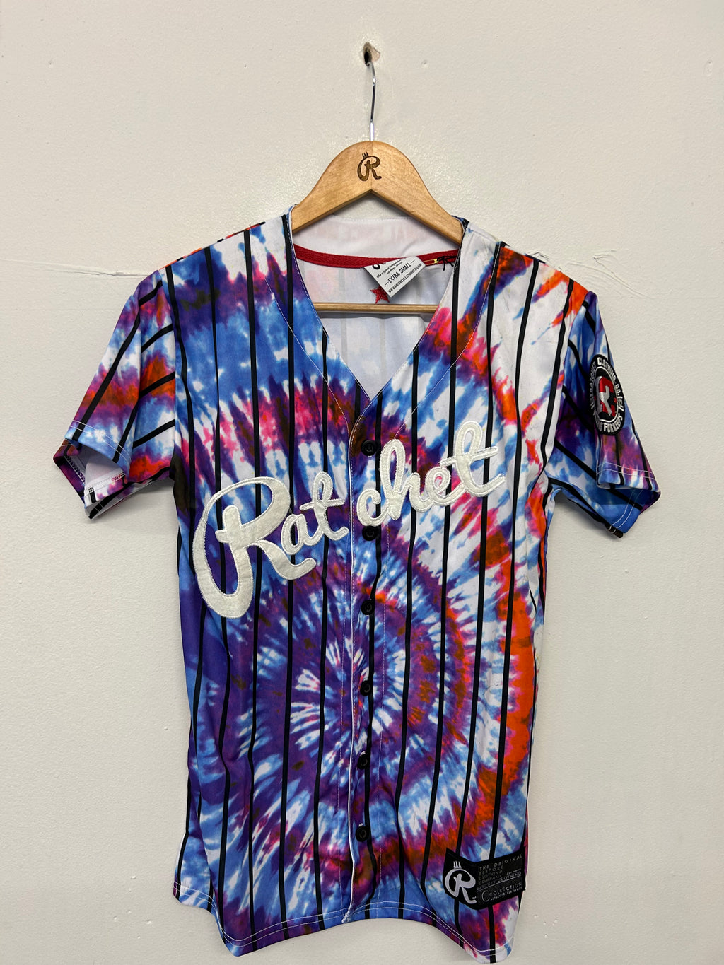 SALE SPIRAL BASEBALL TEE  XS / SMALL / MEDIUM