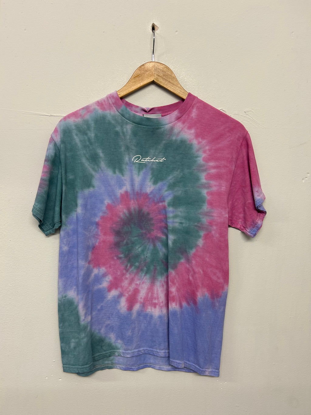 SALE EMERALD/PINK/OCEAN SPIRAL TEE SMALL
