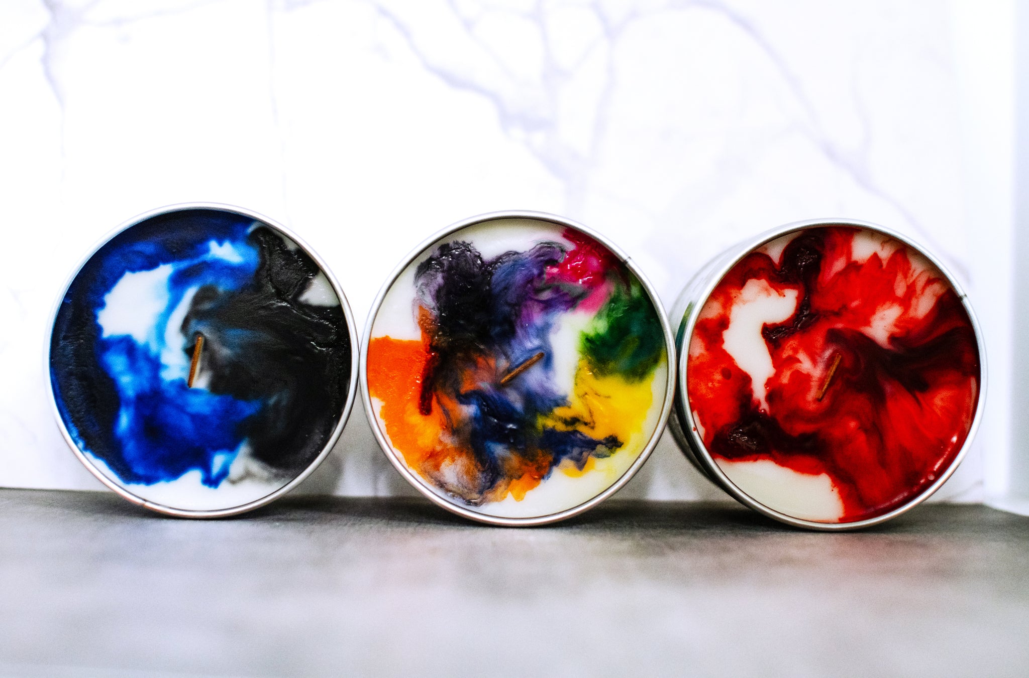 Vegan Soy Wax 200ml Tie Dye Candle 35h+ Burn Time