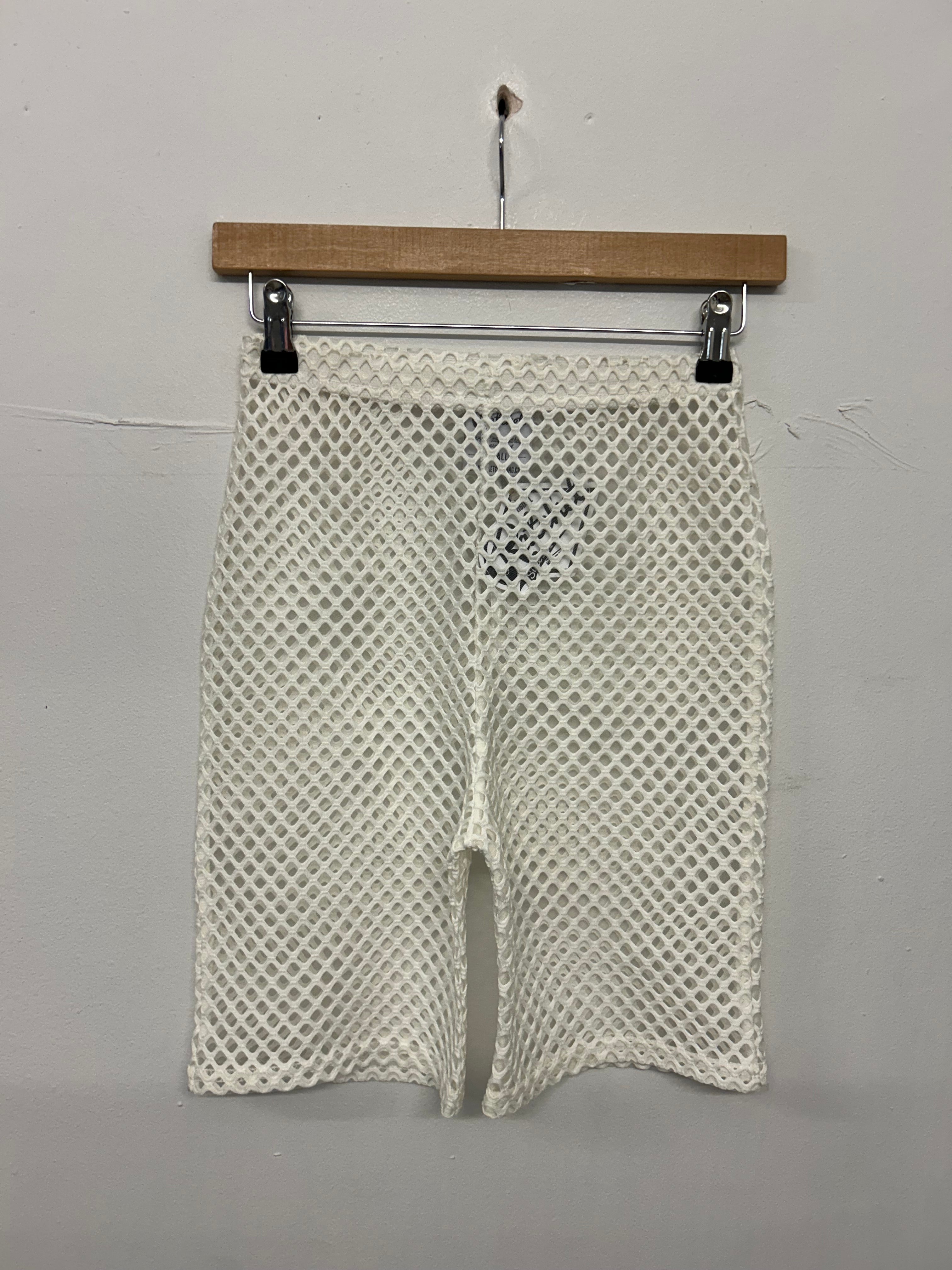 SALE MESH CYCLE SHORTS CREAM