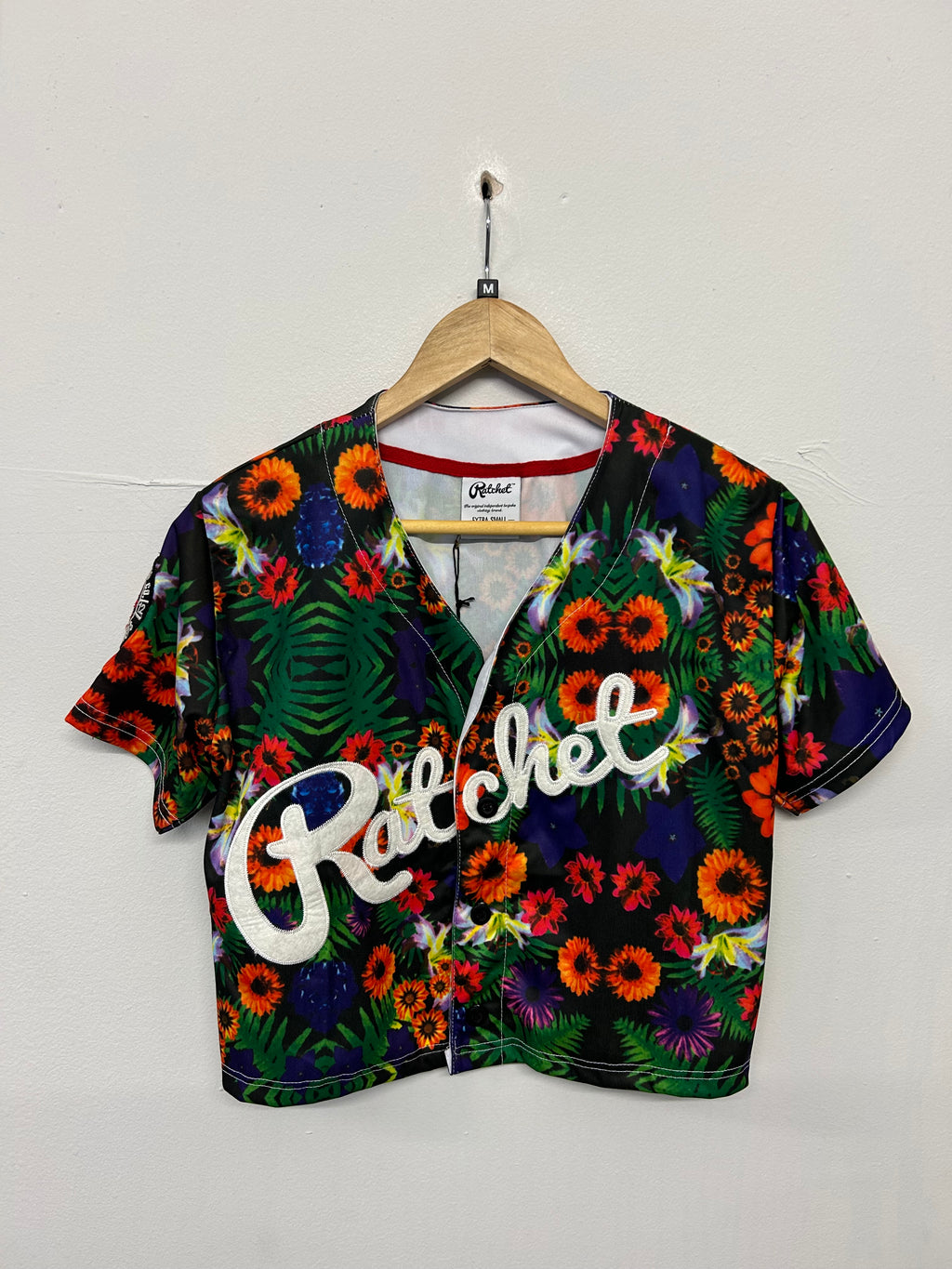 SALE CROP BOTANICAL  BASEBALL TEE  XS / SMALL / MEDIUM