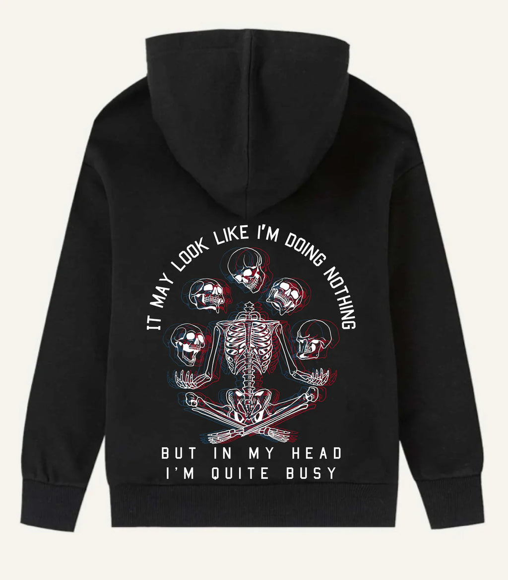 SALE HOOD  BUSY BLACK 3XL