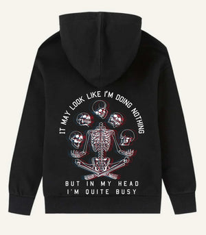 SALE HOOD  BUSY BLACK 3XL
