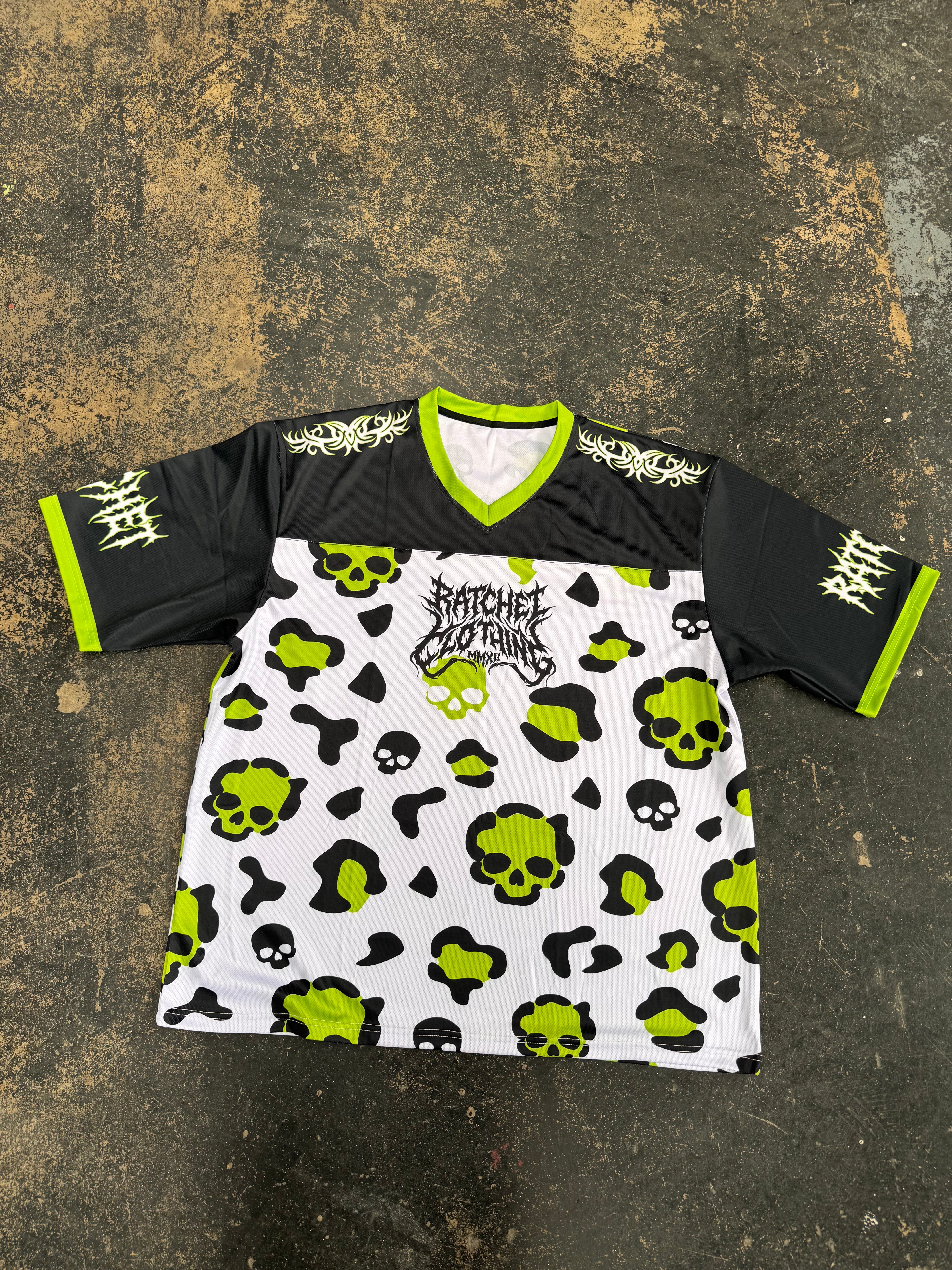 Green Leopard Skull Baseball