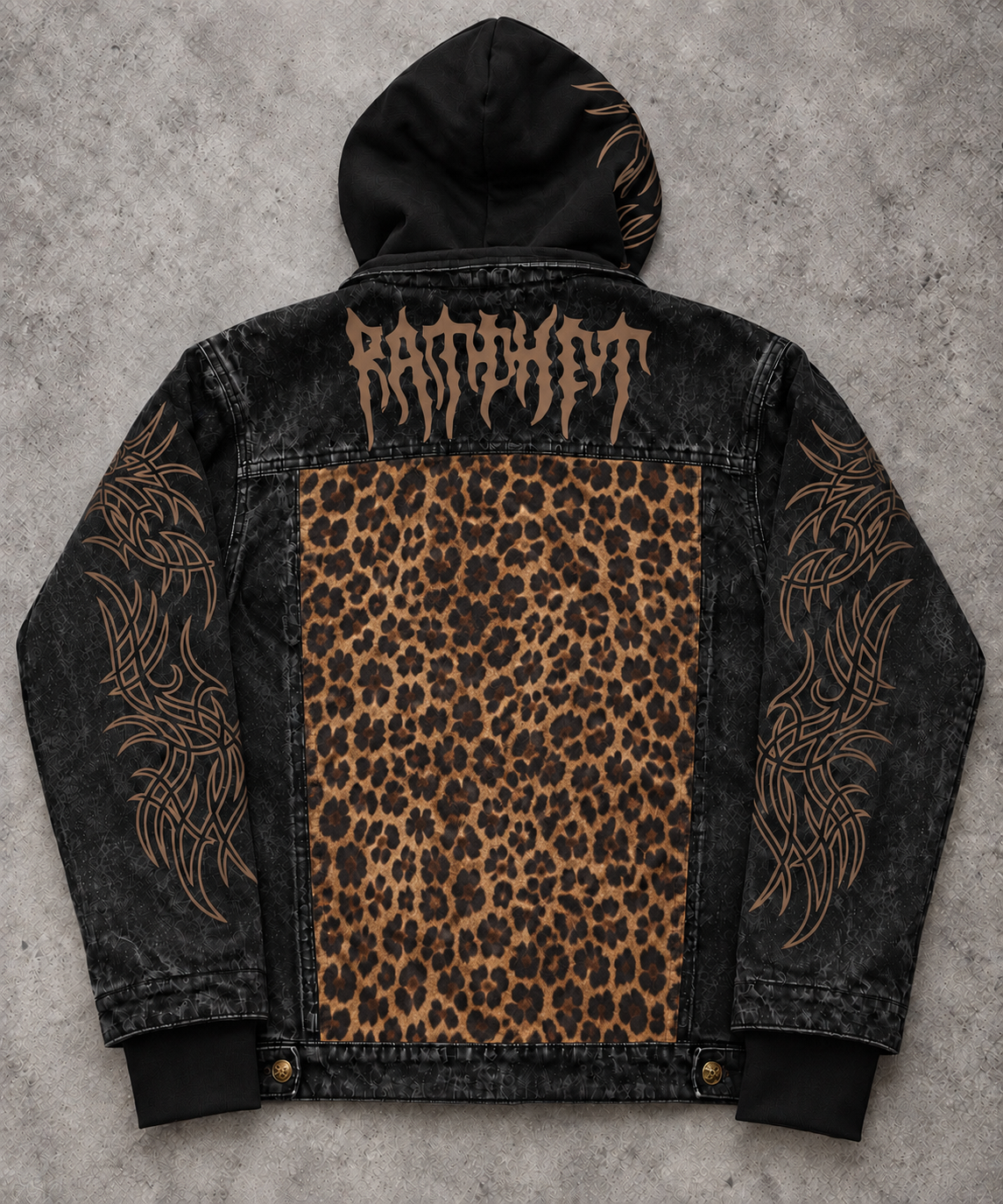 Leopard Denim Jacket (pre order shipped before halloween)