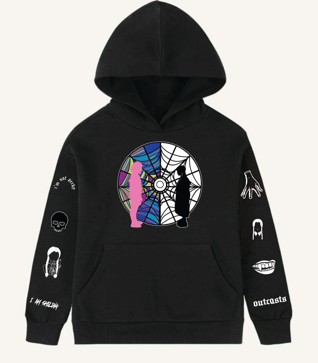 Wednesday Outcasts Hoodie Black