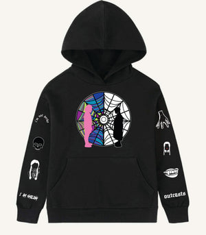 Wednesday Outcasts Hoodie Black