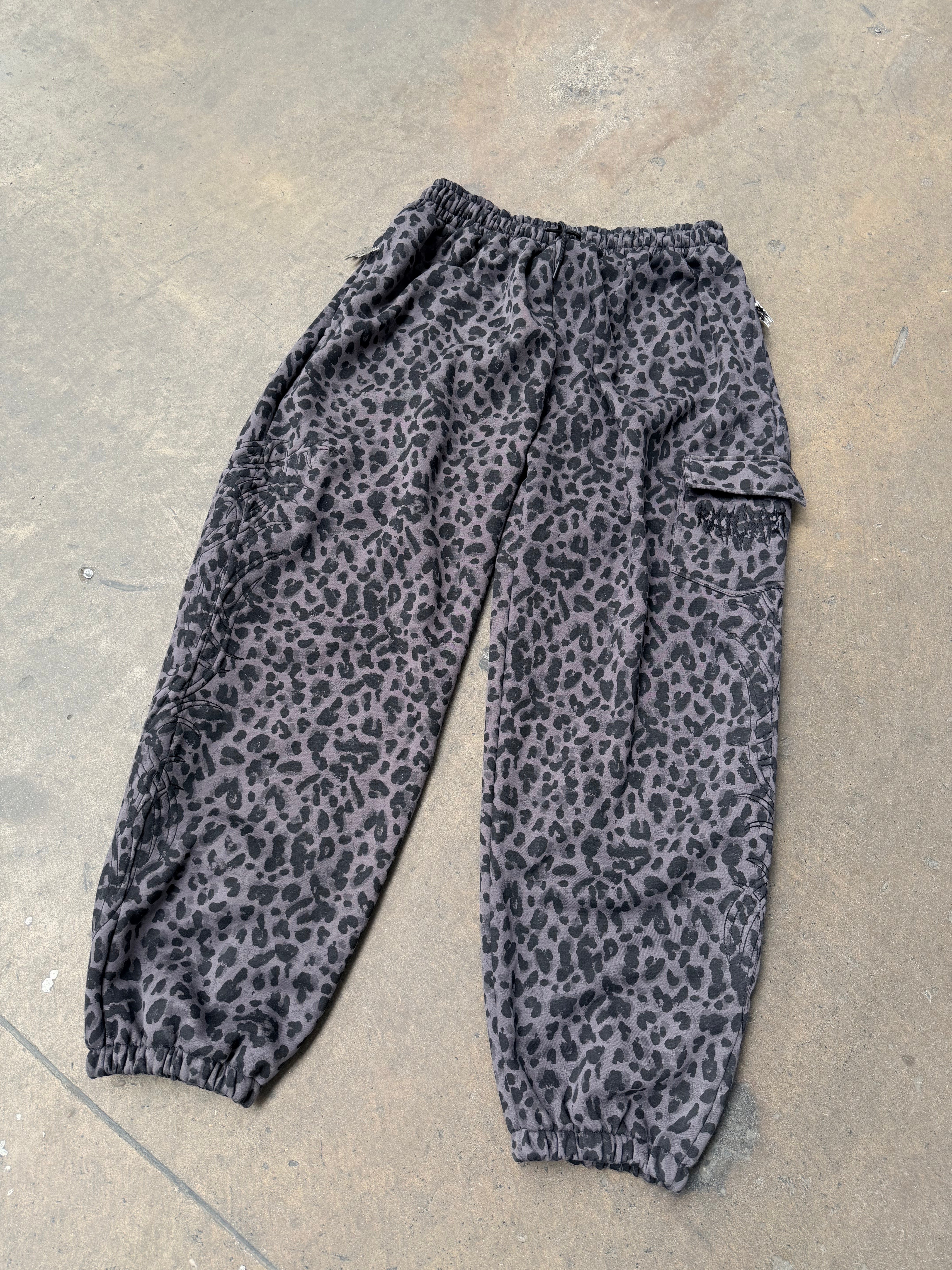 Black Leopard Joggers Pre Order (Shipped End Of August)