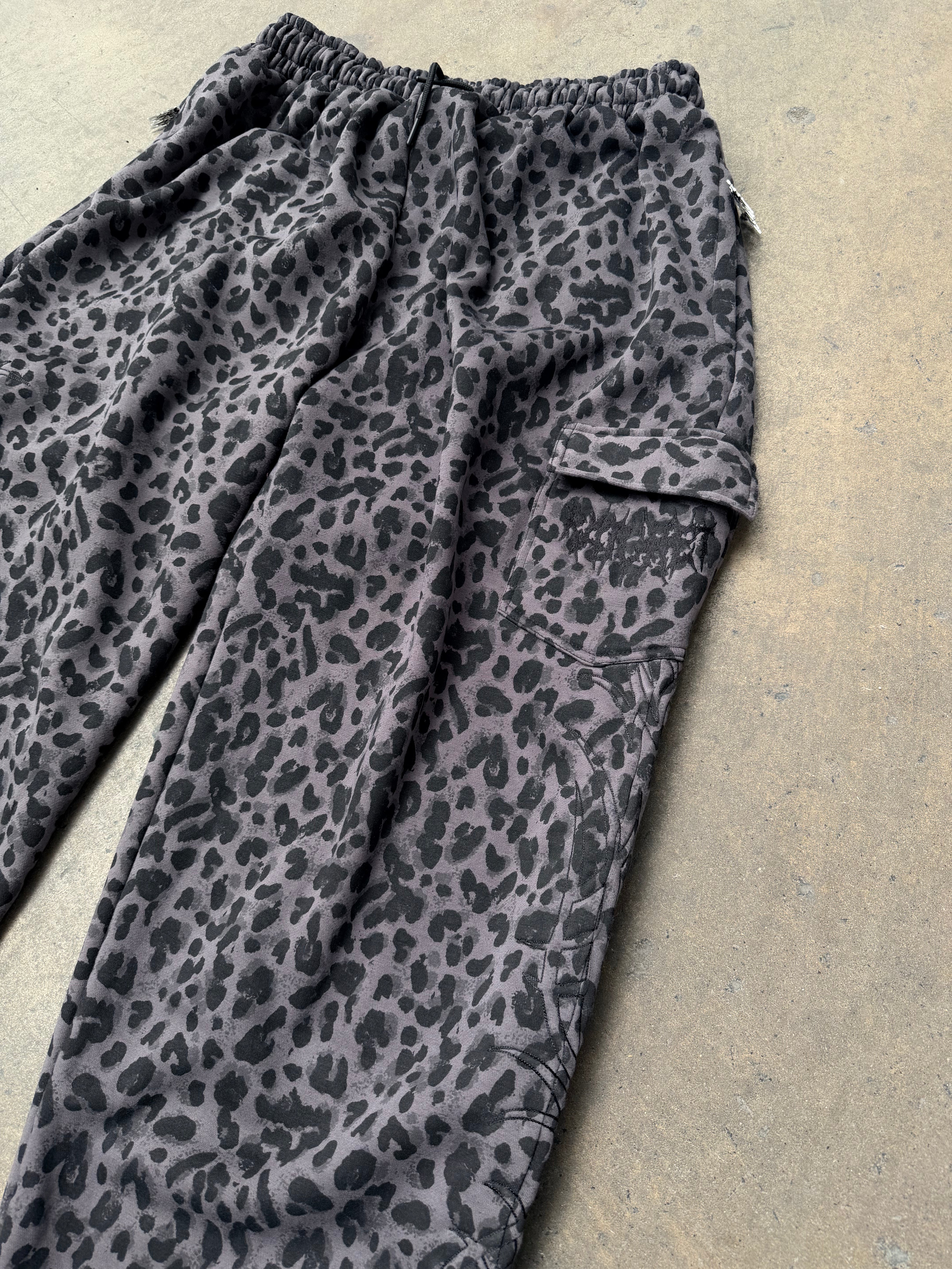 Black Leopard Joggers Pre Order (Shipped End Of August)