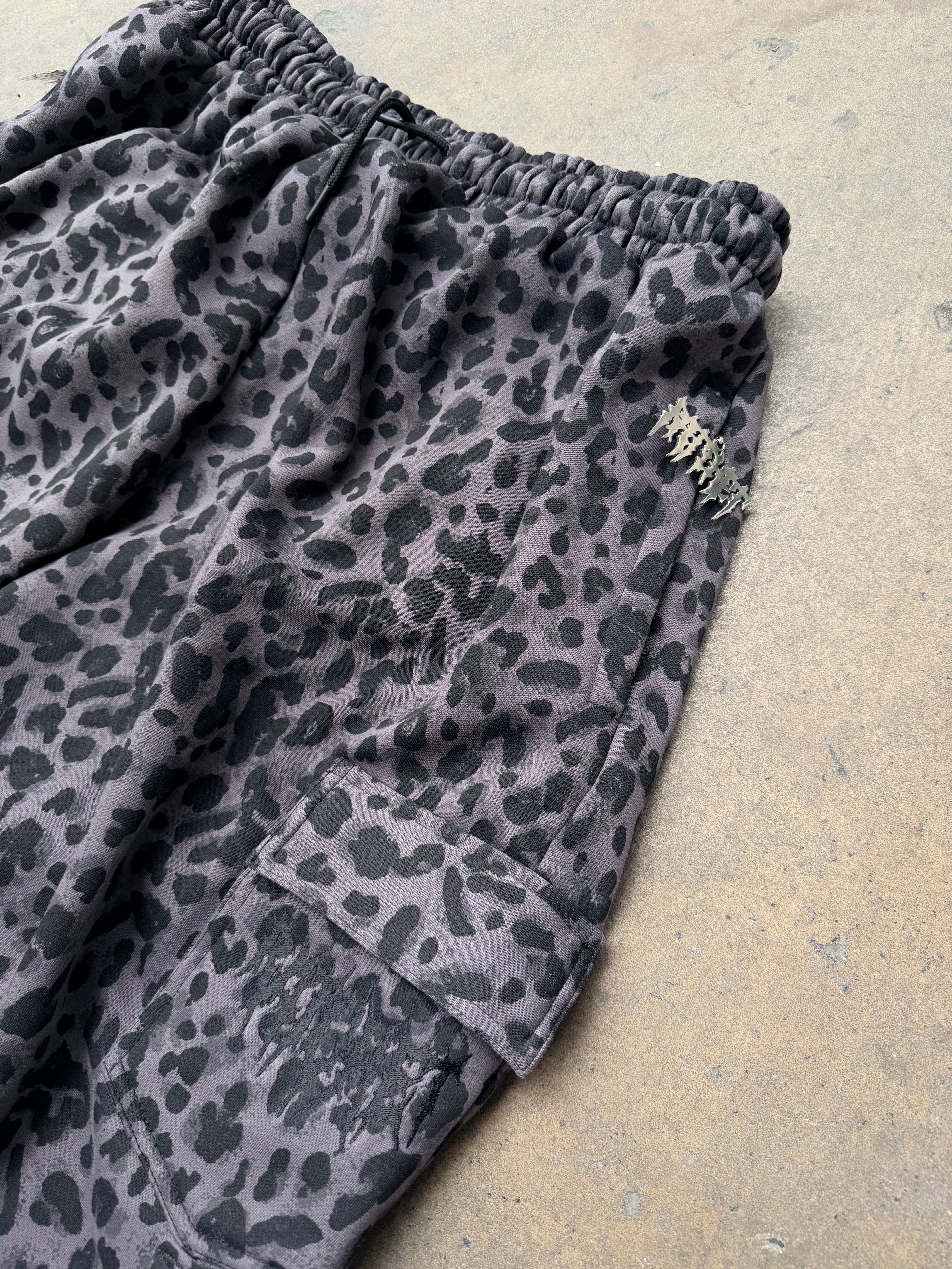 Black Leopard Joggers Pre Order (Shipped End Of August)