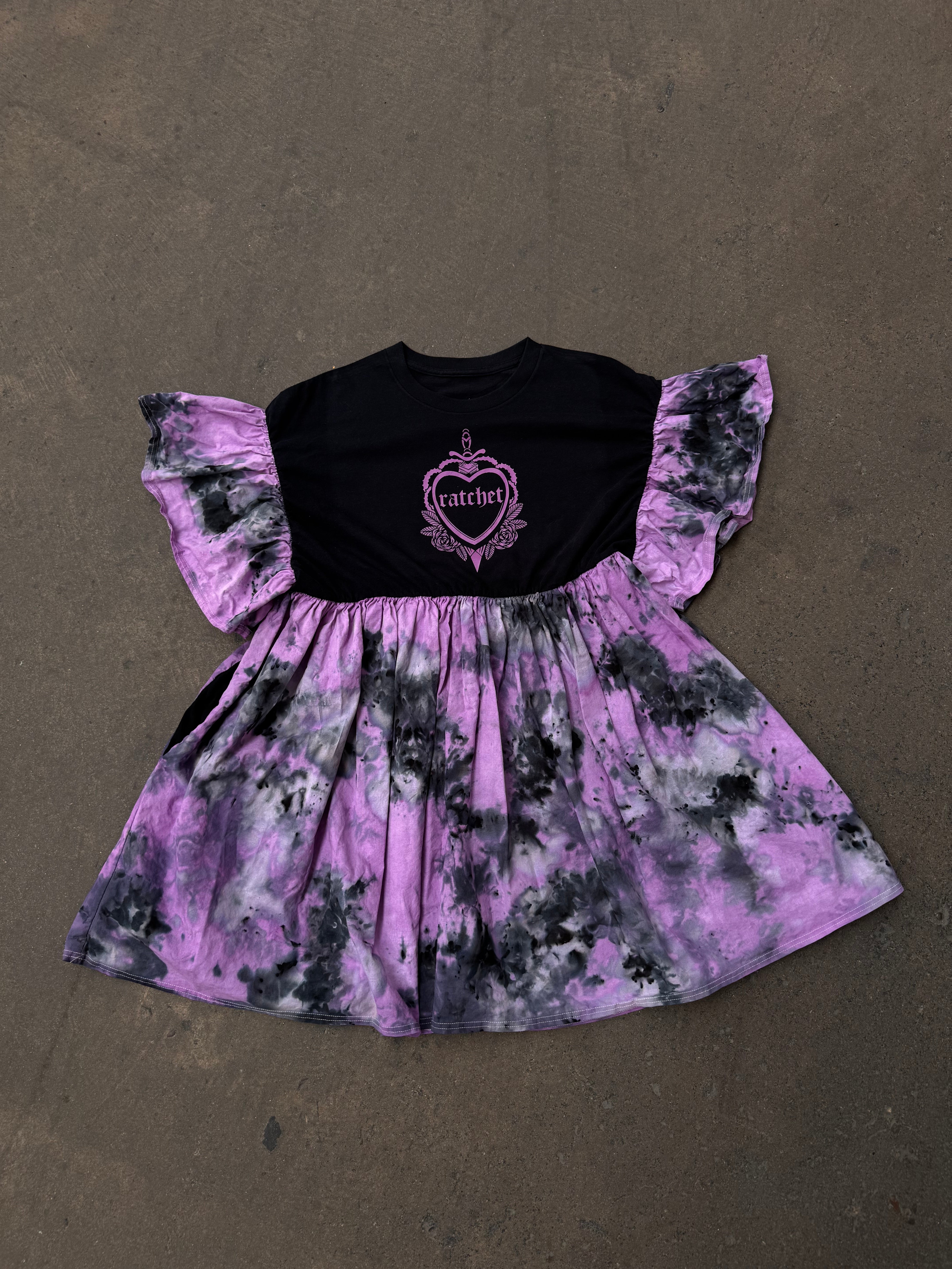 Gothic Purple Smock Dress