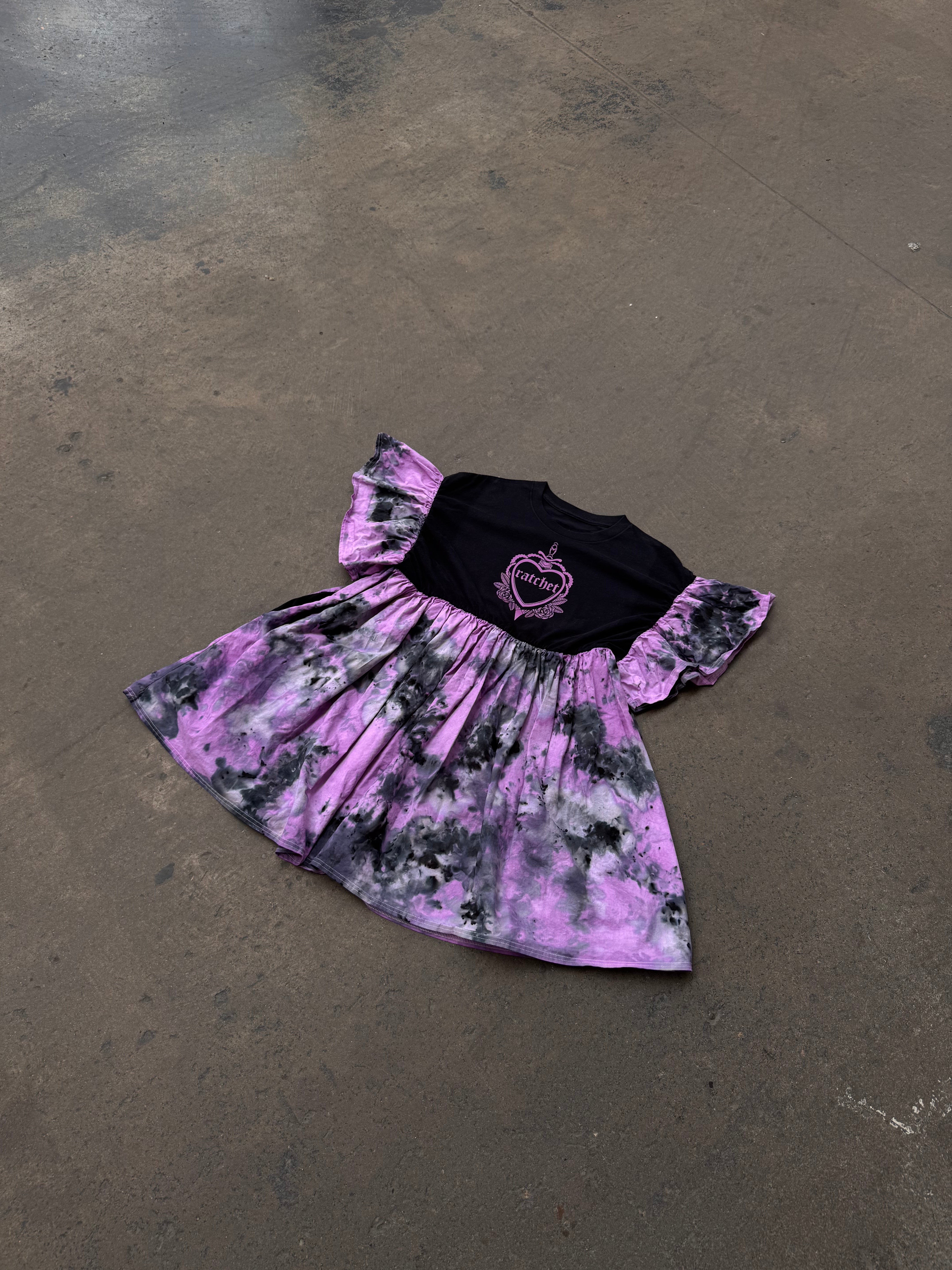 Gothic Purple Smock Dress