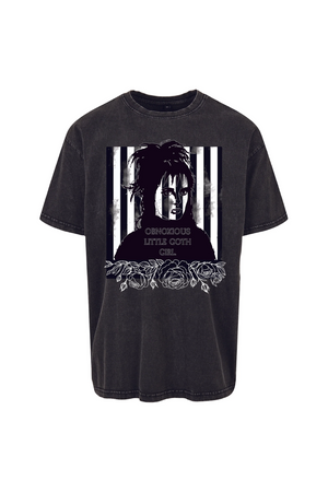 Goth Girl Acid Wash Oversized T-shirt