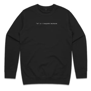 No Is A Complete Sentence Black