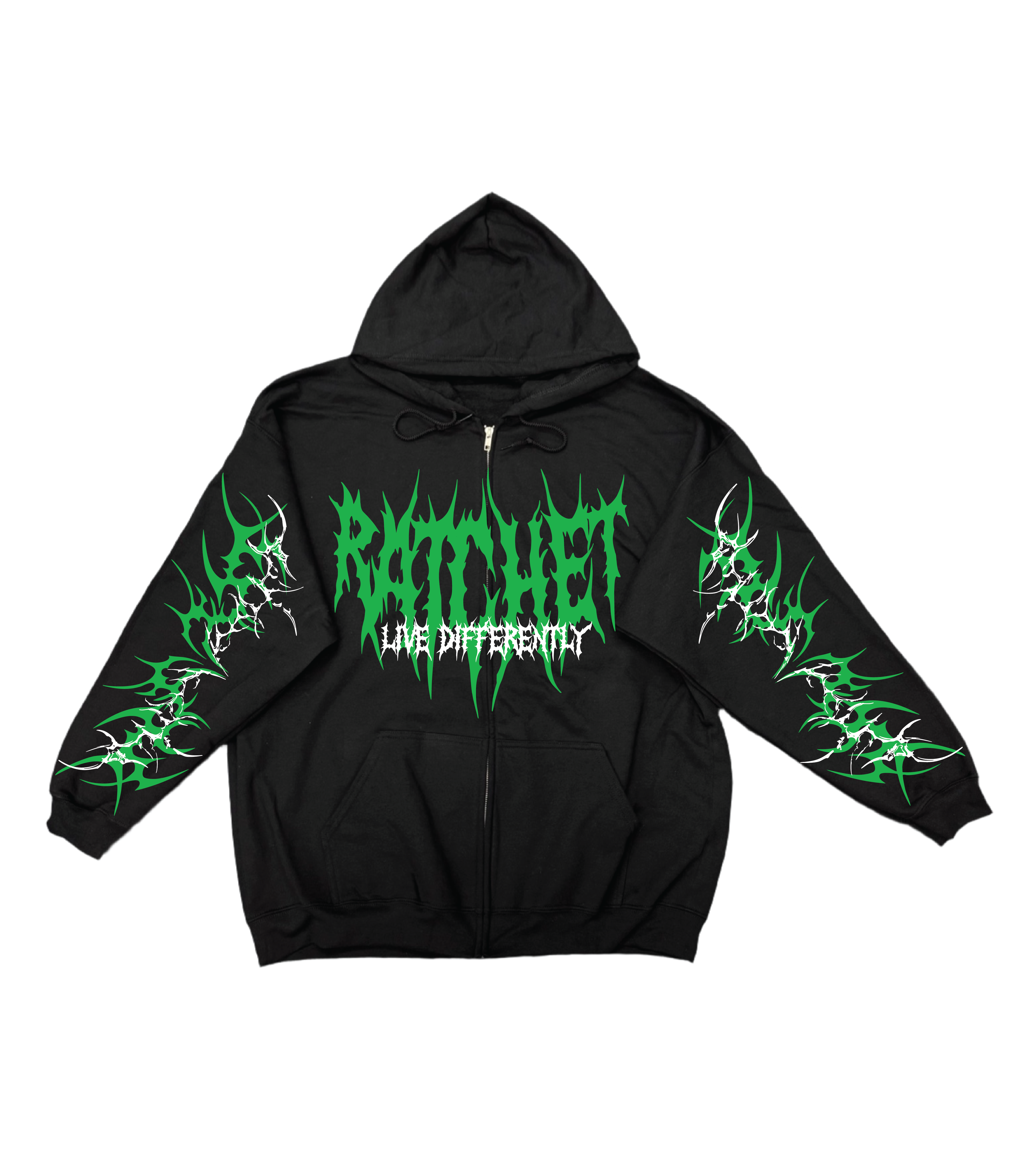 Heavy Valentines Hoodie/Zip Up Green