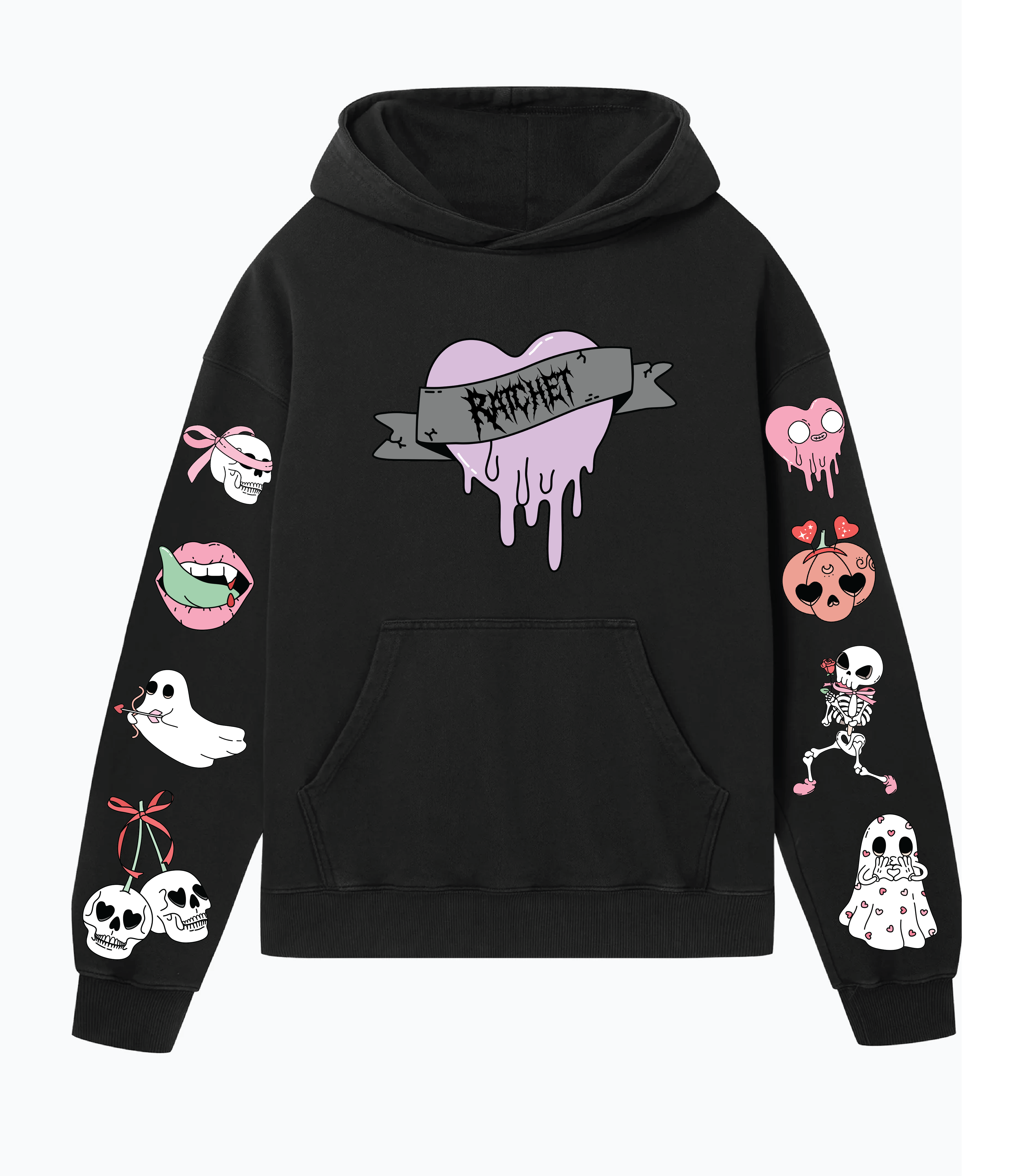 Cute Ghosty Skull Hoodie/Zip Up