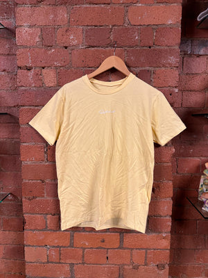 Adult Large Plain Yellow T Shirt