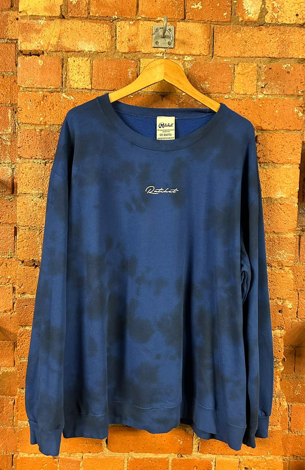 SALE Adult Dark Blue & Black Cloud Tie dye Sweatshirt