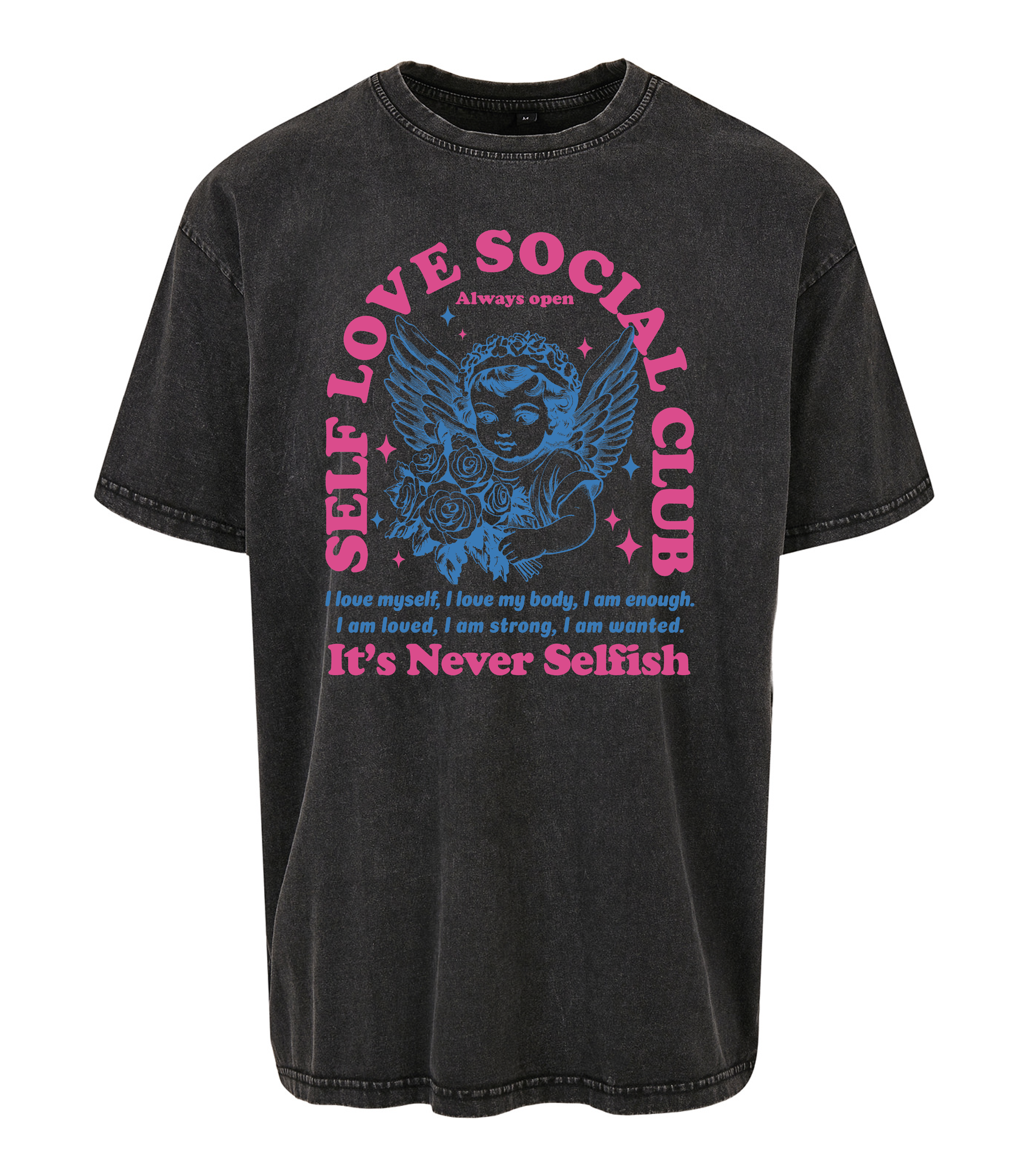 Self Love Social Club Acid Wash Oversized T-shirt