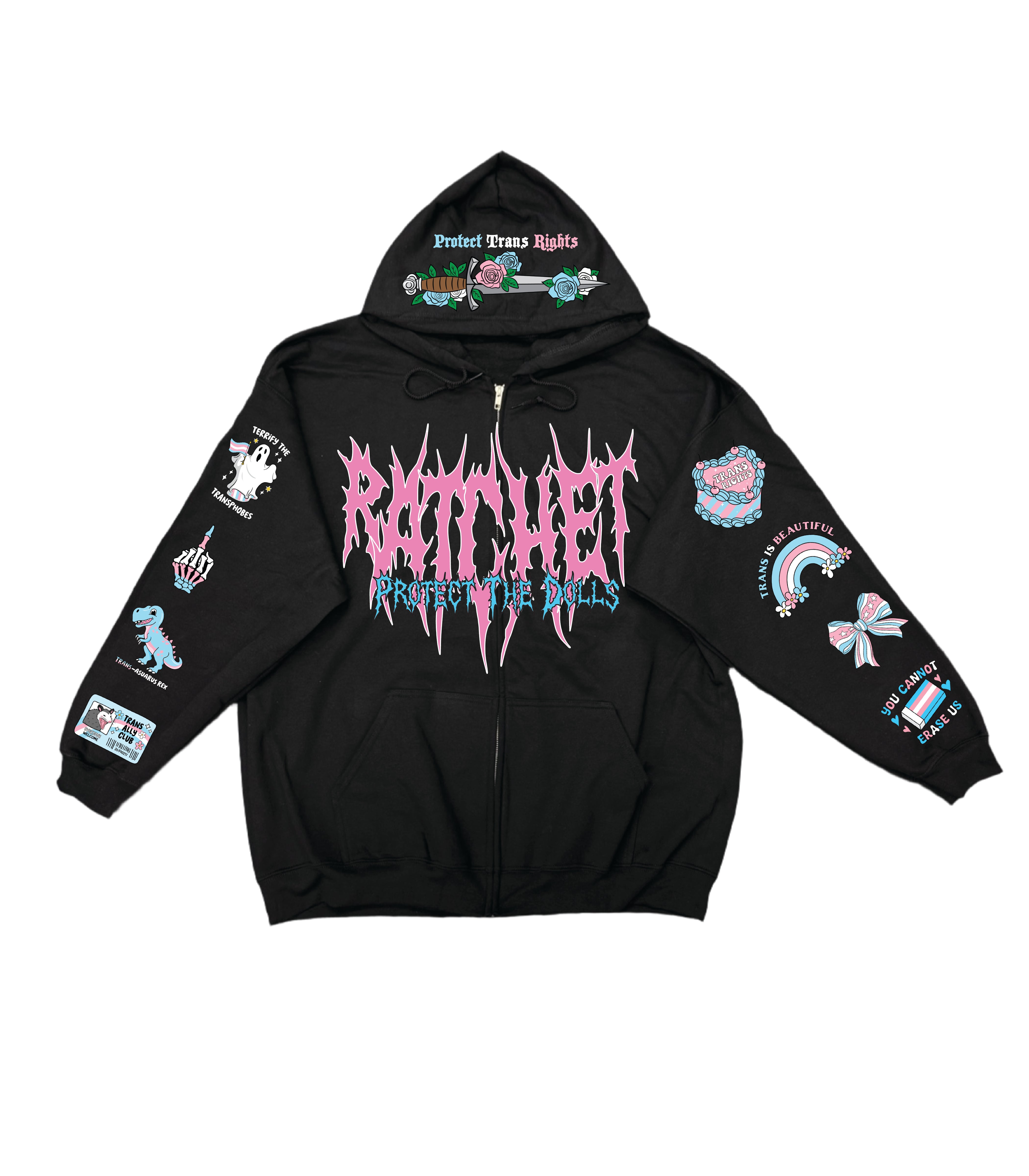 Trans Rights Zipup Or Hoodie