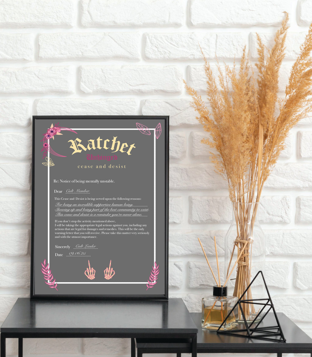 UNHINGED 2025 WALL ART + FRAME