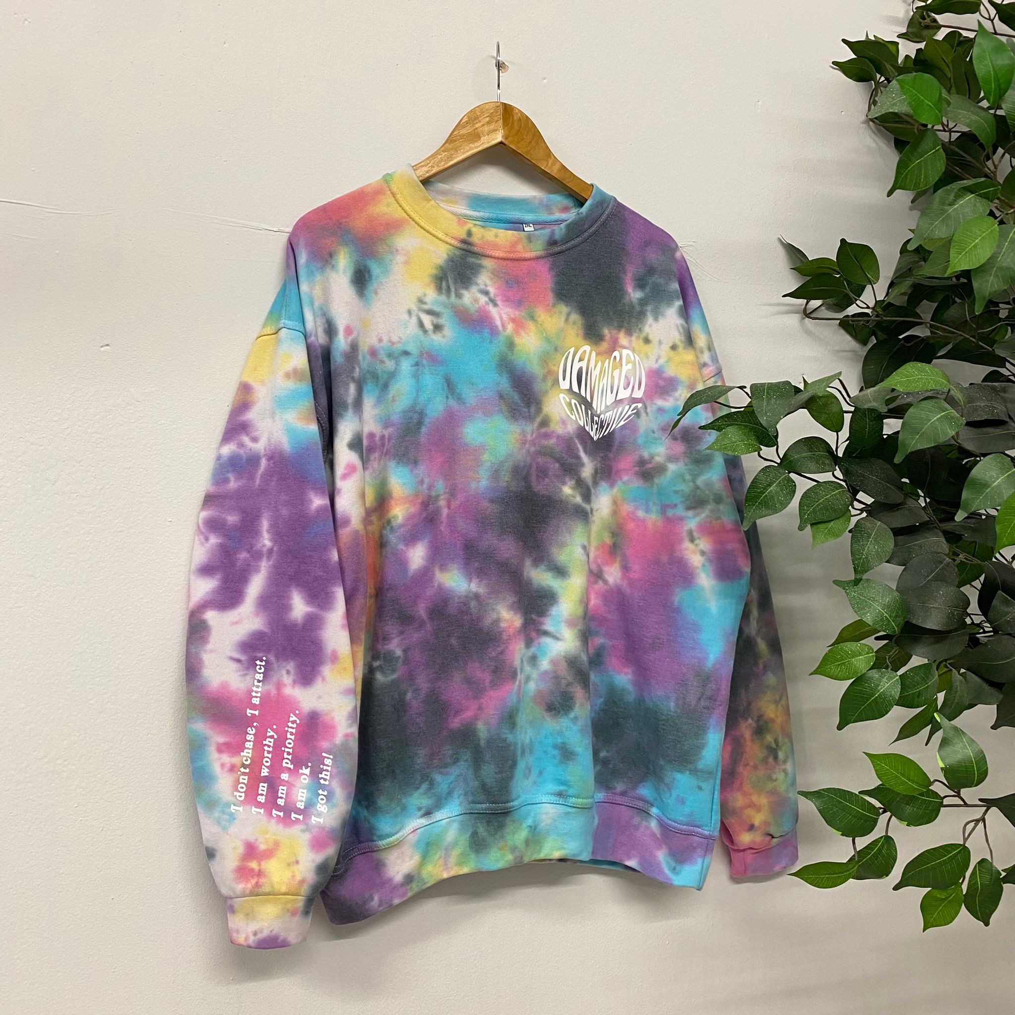 Affirmation Tie dye Sweatshirt